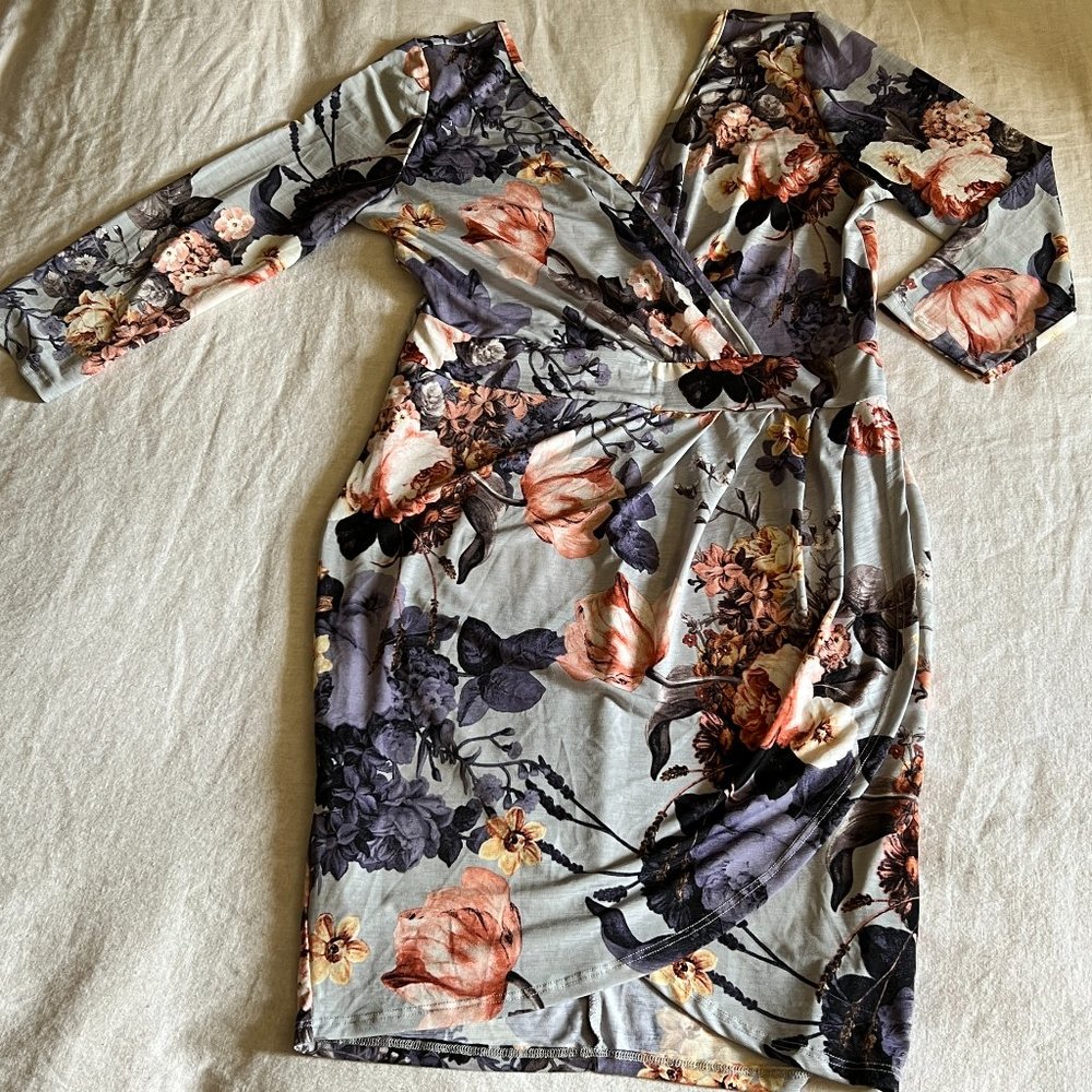 Fashion Nova | Floral Above Midi Dress Size XL